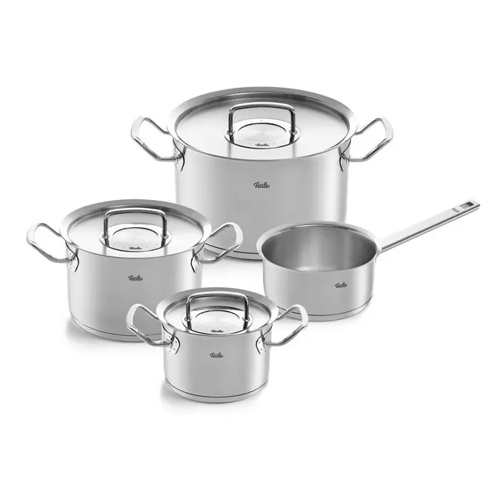 Fissler Original-Profi Pannenset met Steelpan en RVS Deksels, 4-delig kopen | Fissler